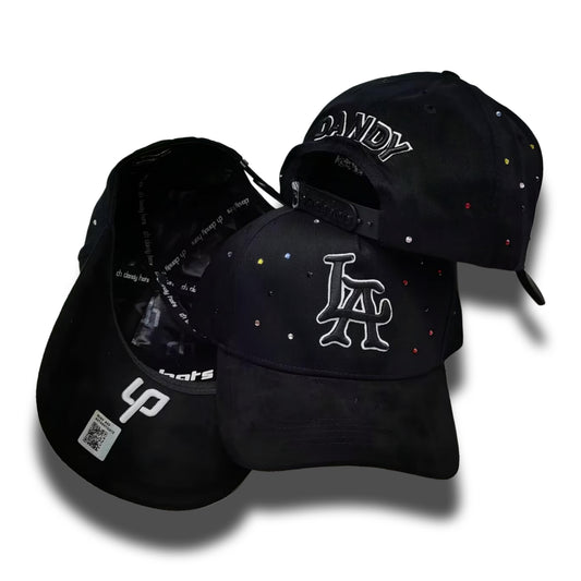 GORRA DANDY HATS "LA" BLACK RAINBOW CRYSTALS
