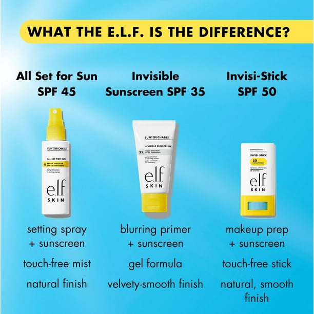 Protector solar e.l.f. SKIN|OG Suntouchable Invisi-Stick SPF 50