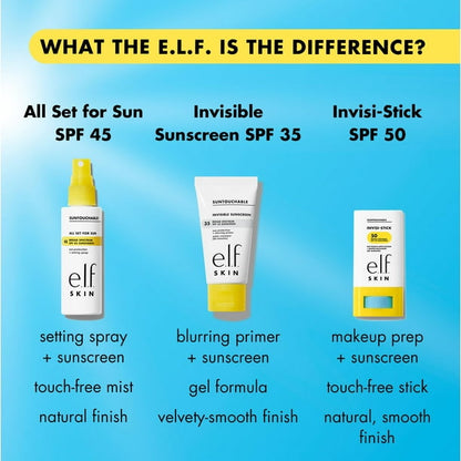 Protector solar e.l.f. SKIN|OG Suntouchable Invisi-Stick SPF 50